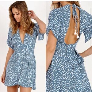 Faithfull the Brand Blue Floral Dress